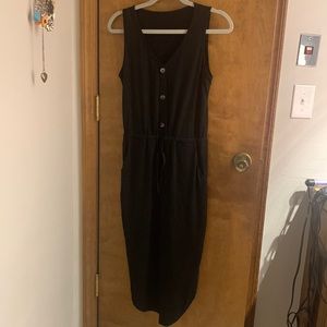 Brand new black casual midi dress